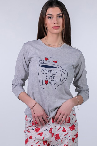 Rujam женски сет пижами 1025 COFFE 