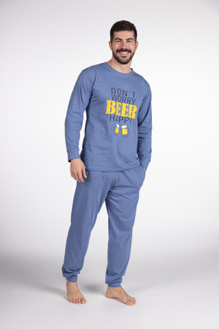 SF машки сет пижами M. PIZAMI SF BEER HAPPY DD FW24 
