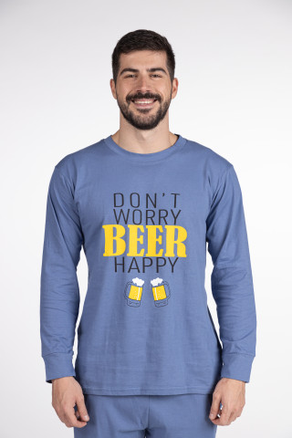 SF машки сет пижами M. PIZAMI SF BEER HAPPY DD FW24 