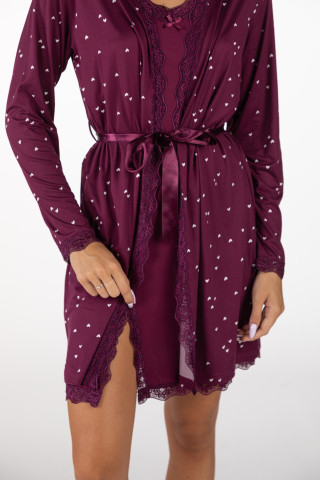 SF женски сет ноќница HEARTS FW24 