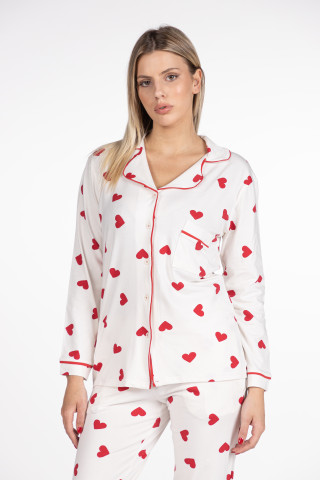 SF женски сет пижами HEARTS DD SS25 