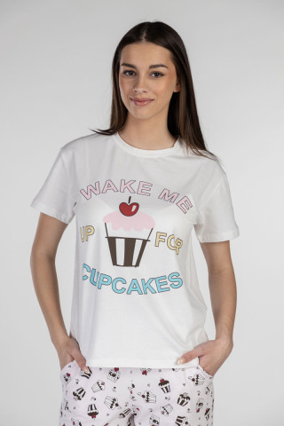 SF женски сет пижами 735101 CUPCAKES KD SS25 