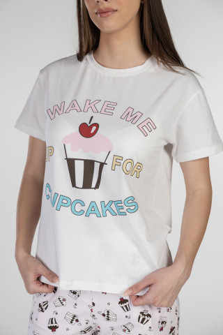 SF женски сет пижами 735101 CUPCAKES KD SS25 