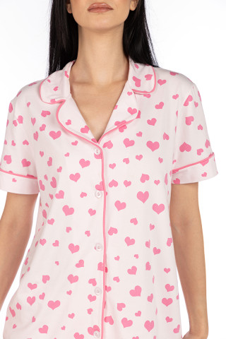 SF женски сет пижами 735123 PINK HART KK SS25 