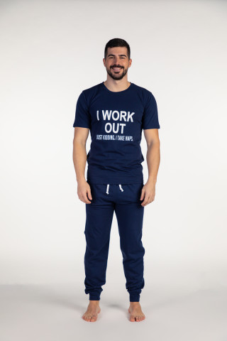 SF машки сет пижами WORK OUT KD SS25 
