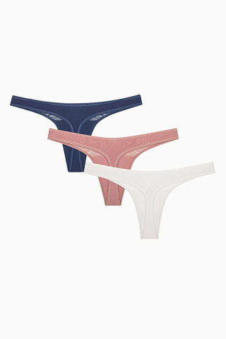 Penti женски килоти ESSENTIALS LACE DETAILED 3LU THONG 