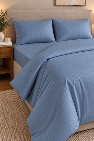 SF HOME  двојна постелнина 200/220 Saten Blue 