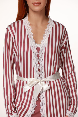 SF женски сет ноќница PUDRA STRIPE FW25 