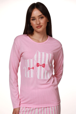 Rujam женски сет пижами 7123 PINK CAT 
