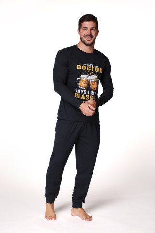 Aslaner машки сет пижами GLASSES DD FW25 