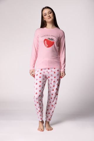 Rujam женски сет пижами 7545 STRAWBERRY DD 