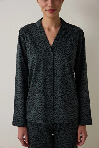 Penti женски сет пижами DARK LEOPARD LS GÖMLEK PANT SET 