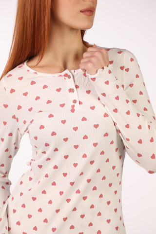 SF женски сет пижами 735186 RIB HEARTS DD SS26 