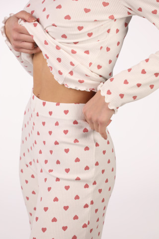 SF женски сет пижами 735186 RIB HEARTS DD SS26 