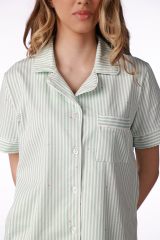 SF женски сет пижами 735217SP GREEN STRIPES KK SS26 