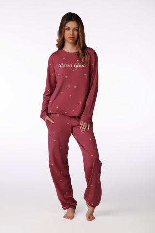 SF женски сет пижами 735229SP BURGUNDU STR DD FW26 
