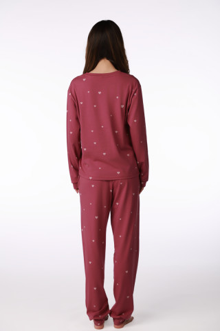 SF женски сет пижами 735229SP BURGUNDU STR DD FW26 