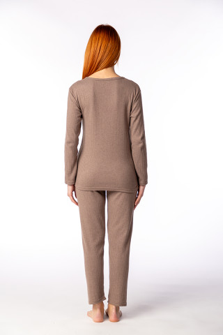 Lila женски сет пижами RAPORLU 15694 LATTE DD FW25 