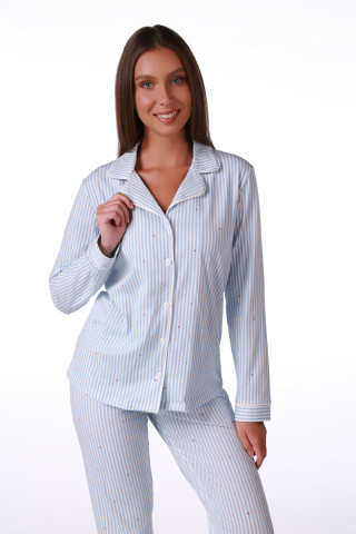 SF женски сет пижами 735235 SP BLUE STRIPE DD FW26 
