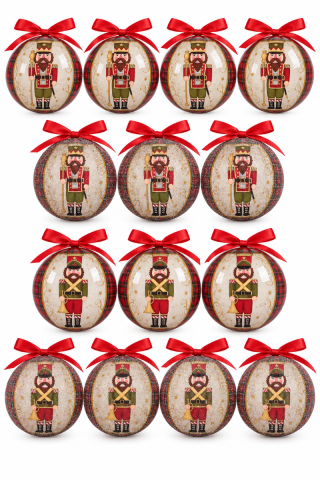 SF HOME  Новогодишни лампиони сет Nutcracker 14/1 