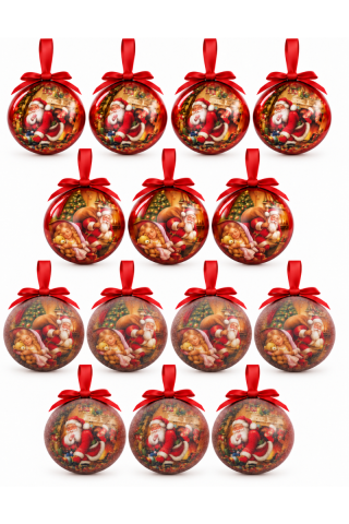 SF HOME  Новогодишни лампиони сет Santa 14/1 
