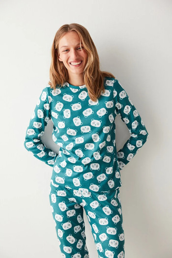 Penti женски сет пижами Cute Panda Term Ls Pset 