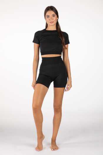SF женски спортски сет Workout Set Black 9149-5 