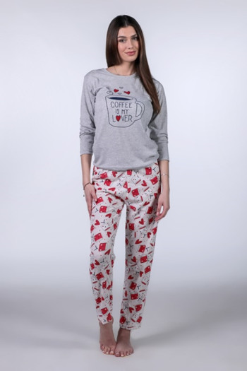 Rujam женски сет пижами 1025 COFFE 