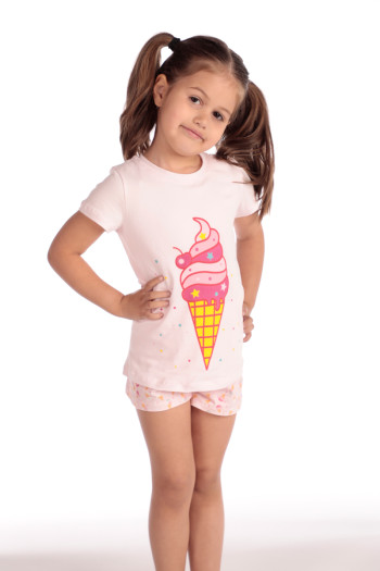 SF девојчиња сет пижами 735135 ICE CREAM KK SS25 