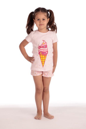 SF девојчиња сет пижами 735135 ICE CREAM KK SS25 