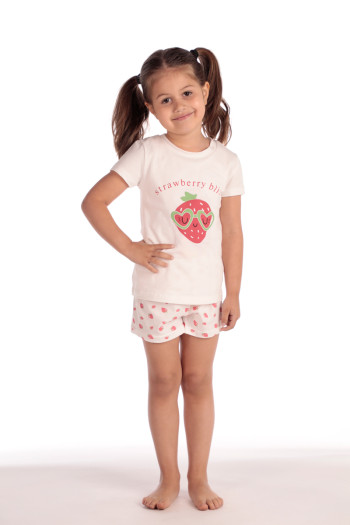 SF девојчиња сет пижами 735136 STRAWBERRY KK SS25 