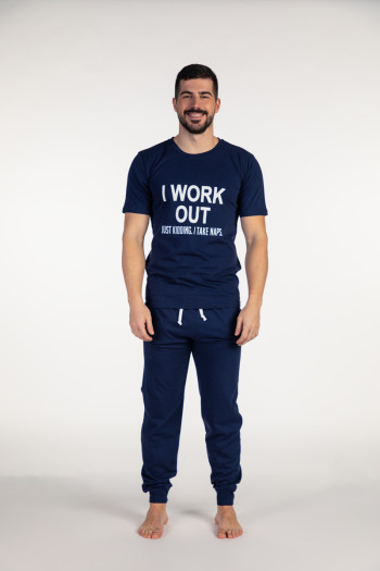 SF машки сет пижами WORK OUT KD SS25 