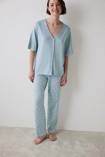 Penti женски сет пижами LANA GREEN SS GOMLEK PANT SET 