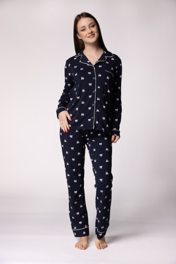 SF женски сет пижами 735174SP CREAM BOW DD FW25 