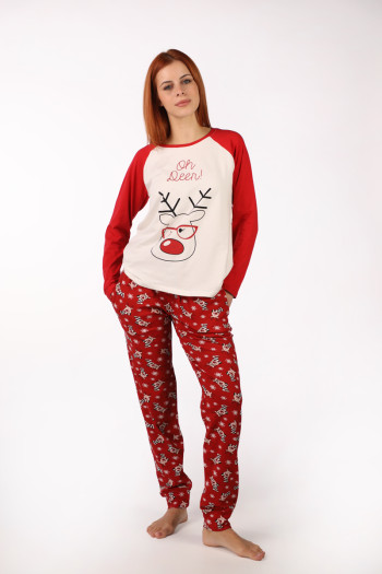 SF женски сет пижами NY OH DEER DD FW25 