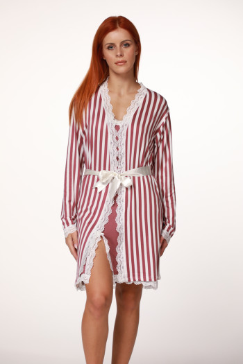 SF женски сет ноќница PUDRA STRIPE FW25 