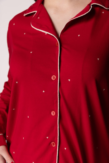 SF женски сет пижами 735176 BORDO HEART DD FW25 