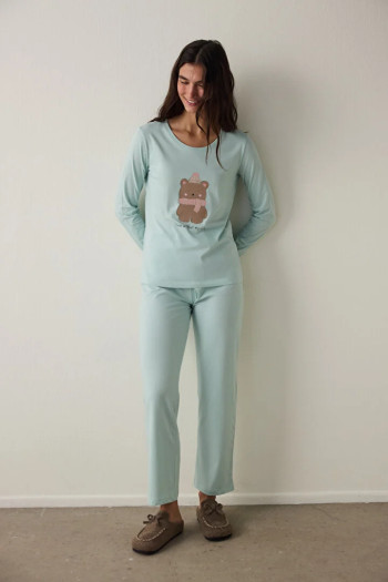 Penti женски сет пижами ENT SCARF LS PANTOLON SET 