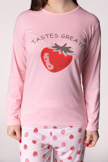 Rujam женски сет пижами 7545 STRAWBERRY DD 