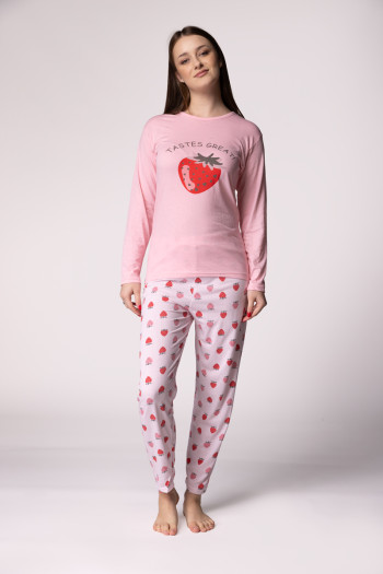 Rujam женски сет пижами 7545 STRAWBERRY DD 