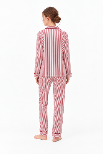 SF женски сет пижами 735229SP BURGUNDU STR DD FW26 