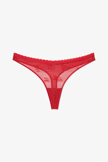 Penti - килоти EASY LACE V SHAPE THONG RED BOW 