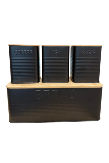 SF HOME  кутија за леб KUTIJA ZA LEB+SET ZA ZA^INI CRN 4/1 *4 