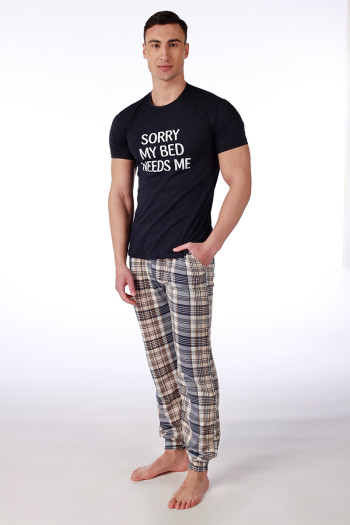 SF машки сет пижами M.PIZAMI SP.OFFER SORRY KD SS26 