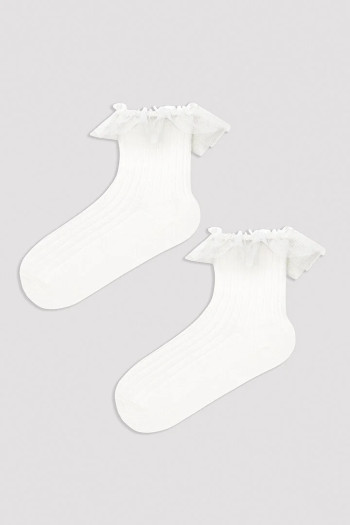 Penti детски класични чорапи G.WHITE FRILL SKT 