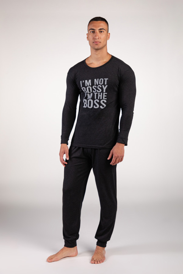 Aslaner машки сет пижами IM THE BOSS FW24 