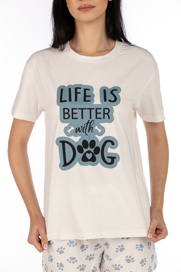 SF женски сет пижами 735121 DOG KK SS25 