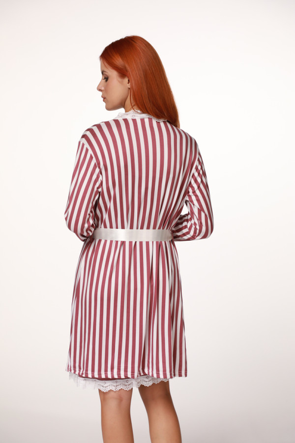 SF женски сет ноќница PUDRA STRIPE FW25 