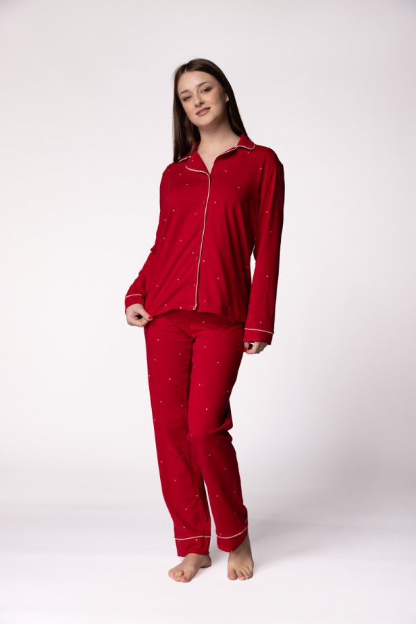 SF женски сет пижами 735176 BORDO HEART DD FW25 