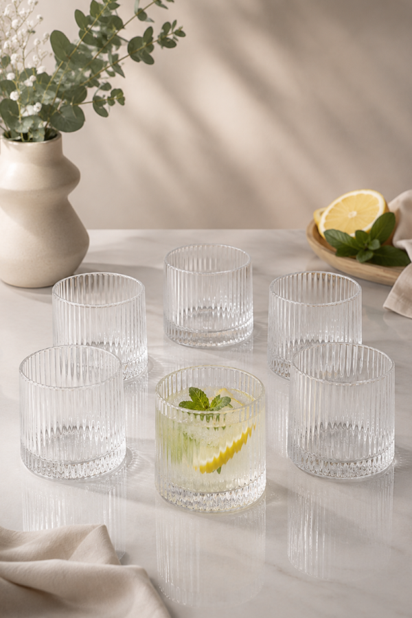SF HOME  Сет чаши CLEAR LINEA 7x6.9 